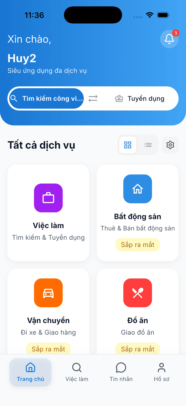VietLinks Home Screen